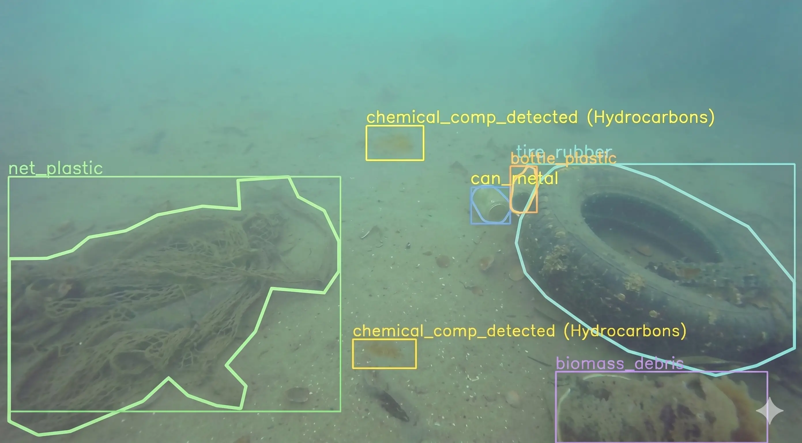 Segmentación semántica de fondo marino sobre video submarino